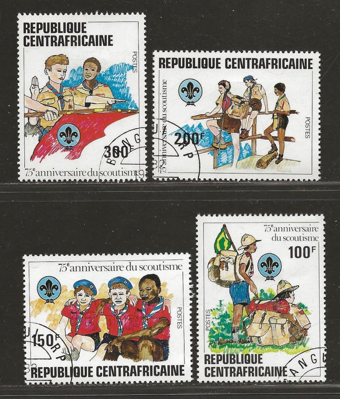 CENTRAL AFRICAN REPUBLIC SC# 497-500   FVF/CTO