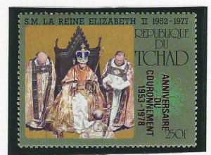 Chad QEII 25th Coronation ann.   red overprint mnh SC 347