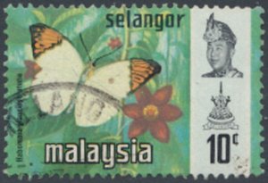 Selangor  Malaya  SC#  132  Used  Butterflies  see details & scans