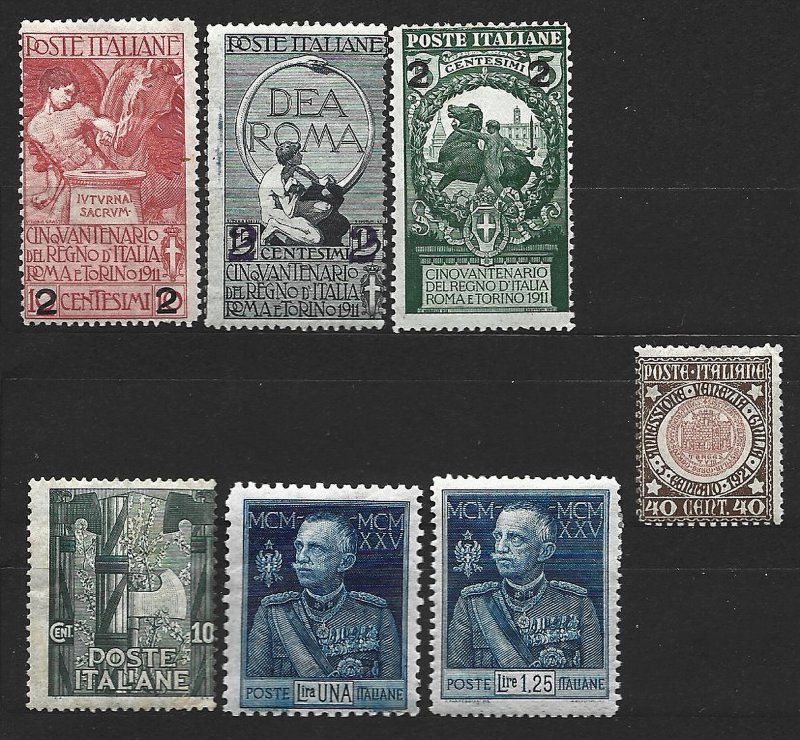 COLLECTION LOT  6122 ITALY 7 MNH/MH STAMPS 1913+ CV+$23