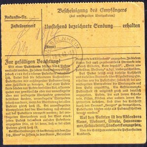 Germany 1942 Military Package Card 1 361 Elsterberg I . Sa ,  2 scans.
