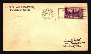 US 1935 USS WILMINGTON Cover / Embossed Cachet - Z18594