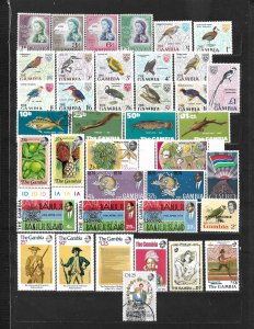 COLLECTION LOT OF 39 GAMBIA 1961+ STAMPS ALL CONDITION