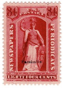(I.B) US Postal Service : Newspapers & Periodicals Stamp 84c (Senpf reprint)