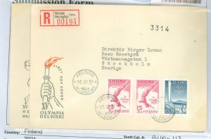 Finland B110-113 Olympics full set on two covers