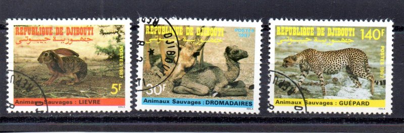 Djibouti 628-630 used (CTO)