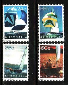 Australia-Sc#816-19- id10-unused NH set-Boats-Yachts-1981-