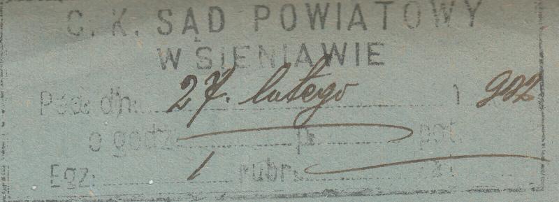 West Ukraine - 18.2.1902 Power of Attorney using 34h fiscal stamp