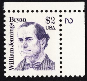 US 2195 MNH VF $2 William J. Bryan Statesman Large Block Tagging