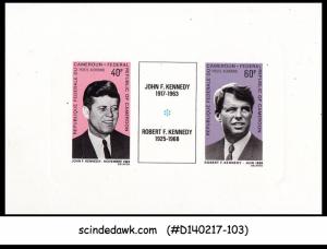 CAMEROON - 1969 JOHN F. KENNEDY & ROBERT F. KENNEDY - DELUXE PROOF / DIE CUT