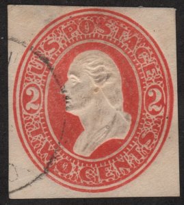 SC#U227 2¢ Washington Cut Square (1883) Used