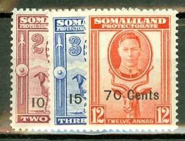 B: Somaliland 116-26 mint cV $56; scan shows only a few