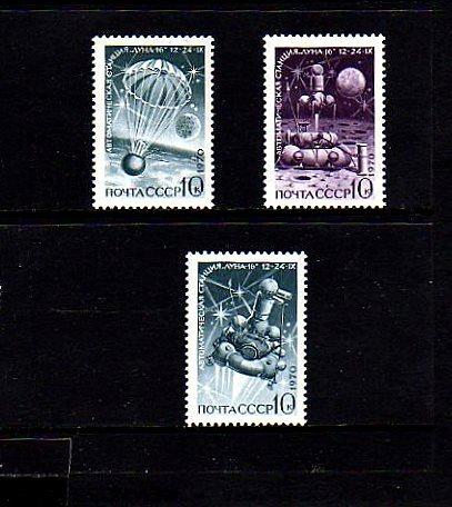 RUSSIA -1970- SPACE - LUNA 16 - MOON MISSION - SET OF 3