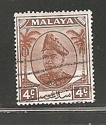 Malaya Selangor 1949 used s.c.#  83