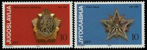 Yugoslavia #1735-36  MNH - Liberation From German Occupation (1985)