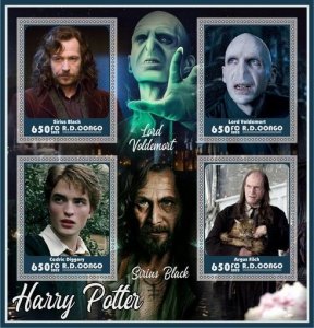 Stamps. Cinema. Harry Potter  2022 year 1+1 sheets perforated  Congo