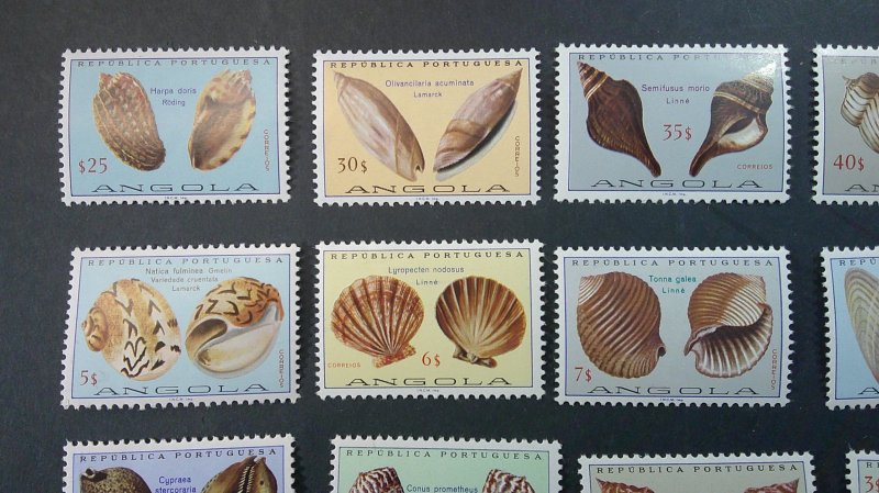 Angola 1974 Seashell Definitive Issue Scott# 573-590 Mint XFNH CPL set of 20
