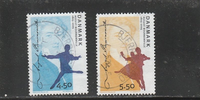 Denmark  Scott#  1327-1328  Used  (2005 August Bournonville)