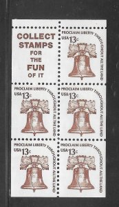 #1595D MNH Complete Booklet Pane