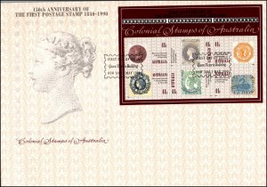 Australia 1180g Stamp on Stamp Souvenir Sheet Souvenir Sheet U/A FDC