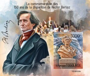 Togo 2019 MNH Music Stamps Hector Berlioz French Composers Conductors 1v S/S