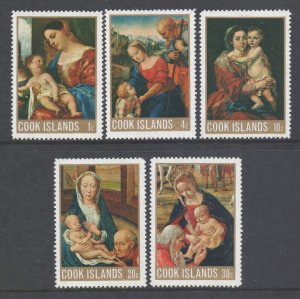 Cook Islands Scott 243/47 - SG283/287, 1968 Christmas Set MH*