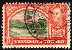 1938, Trinidad & Tobago 8c, Used, Sc 56