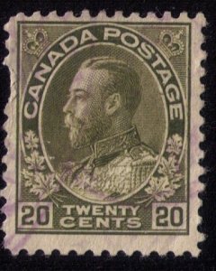 CANADA Sc #119 KGV 20c VERY FINE