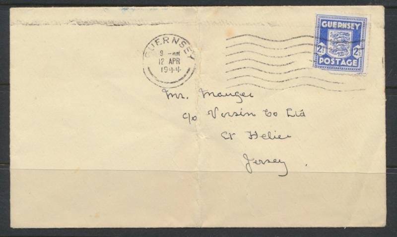 Guernsey SG 3 Used -damaged stamp-   on First Day of Issue see details