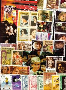 DISCOVER URUGUAY ! OUSTANDING WOMEN 37 STAMPS MNH suffragate rights arts sports  