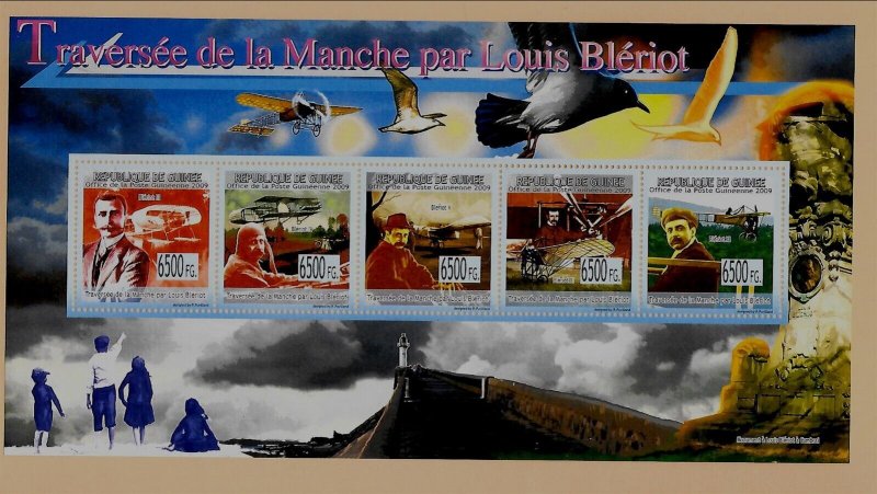 GUINEA - NH MINISHEET of 2009 - HISTORY OF AVIATION