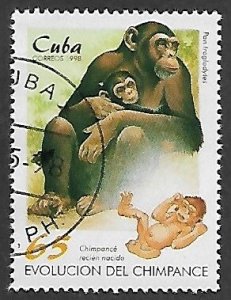 Cuba # 3921 - Evolution of Chimpanzees - unused CTO.....{Z27}