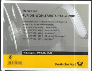 Germany #B894b Film Stars booklet Pane (MNH) CV $14.00