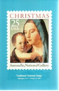 USPS CEREMONY PROGRAM 2514 Christmas Antonello 3 Stamps