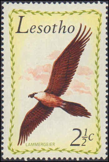 Lesotho #105-111, Complete Set(7), 1971, Birds, Hinged