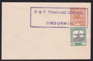 SUDAN c1950 2m envelope uprated with P.O. Training School handstamp........A5231