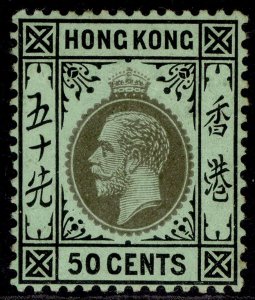 HONG KONG GV SG111c, 50c black/blue-green, M MINT. Cat £48.