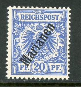 Mariana Islands 1900 Germany 20 pfg Ultra 56° Sc #14 NHt X134