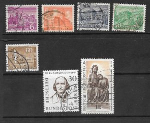 Germany Occupation Berlin Western Used 7 different stamps 2018 CV $8.50