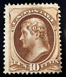 US Scott #150 F M NG H without grill 1870 10-cent Jefferson