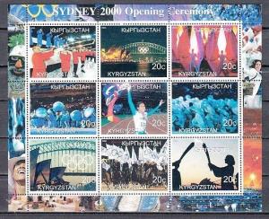 Kyrgyzstan, 2000 Russian Local issue. Sydney Olympics sheet of 9.