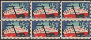 Scott 1325 MNH OG VF block of 6