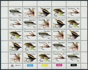 SA-Transkei 70 sheet,MNH.Michel 83-87 klb. Fishing Flies 1981.