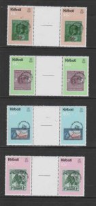 KIRIBATI #341-344 1979 SIR ROLAND HILL MINT VF NH O.G aa GUTTER PAIR