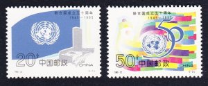 China United Nations 1995 MNH SC#2622-2623 SG#4047-4048 MI#2659-2660