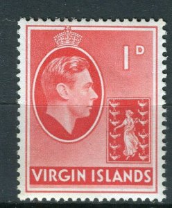 BRITISH VIRGIN ISLANDS; 1938 early GVI issue Mint MNH 1d. value 