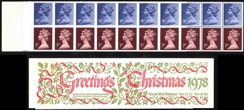 Great Britain 1978-2000 - Christmas MNH Booklet # BK672