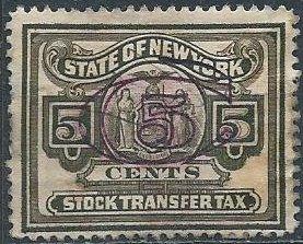New York State 5¢ Stock Transfer (used)
