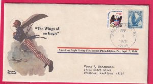 1978 THE WINGS OF AN EAGLE NORMAN ROCKWELL SOUVENIR COVER