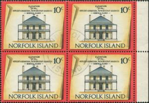 Norfolk Island 1973 SG140 10c Historic Building block FU